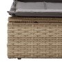 Doppel-Liegestuhl mit Sonnendach und Kissen aus synthetischem Rattan in Beige. von , Liegen - Ref: Foro24-368640, Preis: 272,...