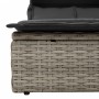 Double sun lounger with canopy and light gray synthetic rattan cushions by , Loungers - Ref: Foro24-368642, Price: 274,72 €, ...