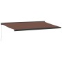 Toldo retráctil manual marrón 500x300 cm de , Toldos - Ref: Foro24-3215727, Precio: 626,19 €, Descuento: %