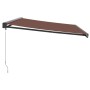 Toldo retráctil manual marrón 500x300 cm de , Toldos - Ref: Foro24-3215727, Precio: 626,19 €, Descuento: %