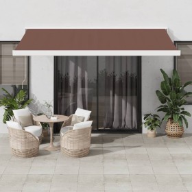 Toldo retráctil automático marrón 450x300 cm de , Toldos - Ref: Foro24-3215731, Precio: 936,99 €, Descuento: %