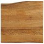 Solid mango wood natural edge table top 80x80x3.8 cm by , Table tops - Ref: Foro24-370794, Price: 114,22 €, Discount: %