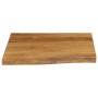 Solid mango wood natural edge table top 80x80x3.8 cm by , Table tops - Ref: Foro24-370794, Price: 114,22 €, Discount: %