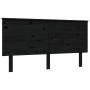 Double bed frame with black solid wood headboard by vidaXL, Beds and slatted bases - Ref: Foro24-3195230, Price: 177,75 €, Di...