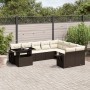 Garden sofa set 10 pieces and brown synthetic rattan cushions by , Garden sets - Ref: Foro24-3268143, Price: 723,74 €, Discou...