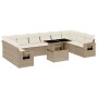 Set de sofás de jardín 11pzas con cojines ratán sintético beige de , Conjuntos de jardín - Ref: Foro24-3268148, Precio: 888,2...