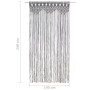 Cortina de macramé algodón gris antracita 140x240 cm de vidaXL, Cortinas y visillos - Ref: Foro24-323995, Precio: 55,22 €, De...