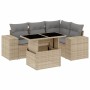 Gartensofa-Set mit 5-teiligen Kissen aus synthetischem Rattan in Beige. von , Gartensets - Ref: Foro24-3269139, Preis: 442,71...