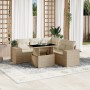 Garden sofa set with 6-piece synthetic rattan beige cushions by , Garden sets - Ref: Foro24-3269158, Price: 590,33 €, Discoun...