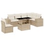 Set of 7-piece garden sofas and beige synthetic rattan cushions by , Garden sets - Ref: Foro24-3269198, Price: 613,25 €, Disc...