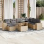 9-piece garden sofa set with beige synthetic rattan cushions by , Garden sets - Ref: Foro24-3269359, Price: 666,18 €, Discoun...