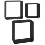 Cube wall shelves 3 units black MDF by vidaXL, Shelves and shelves - Ref: Foro24-323953, Price: 40,39 €, Discount: %