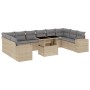 11-piece garden sofa set with beige synthetic rattan cushions by , Garden sets - Ref: Foro24-3269409, Price: 808,58 €, Discou...