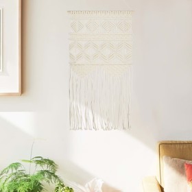 Cotton macrame wall decoration 40x80 cm by vidaXL, Decorative upholstery - Ref: Foro24-323997, Price: 16,87 €, Discount: %