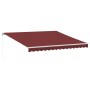 Toldo retráctil manual con luces LED burdeos 400x300 cm de , Toldos - Ref: Foro24-3214974, Precio: 367,67 €, Descuento: %