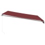 Toldo retráctil manual con luces LED burdeos 400x300 cm de , Toldos - Ref: Foro24-3214974, Precio: 367,67 €, Descuento: %