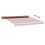 Toldo retráctil manual con luces LED burdeos 400x300 cm de , Toldos - Ref: Foro24-3214974, Precio: 367,67 €, Descuento: %