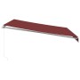 Toldo retráctil manual con luces LED burdeos 400x350 cm de , Toldos - Ref: Foro24-3214983, Precio: 372,99 €, Descuento: %