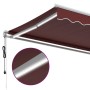 Automatic retractable awning with LED lights burgundy 600x300 cm by , Awnings - Ref: Foro24-3214981, Price: 793,47 €, Discoun...