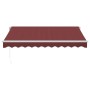 Toldo retráctil manual con luces LED burdeos 300x250 cm de , Toldos - Ref: Foro24-3214969, Precio: 268,58 €, Descuento: %