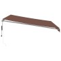 Toldo retráctil automático con luces LED marrón 400x350 cm de , Toldos - Ref: Foro24-3215390, Precio: 697,76 €, Descuento: %