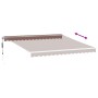 Toldo retráctil automático con luces LED marrón 400x350 cm de , Toldos - Ref: Foro24-3215390, Precio: 697,76 €, Descuento: %