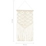 Adorno de pared de macramé algodón 40x80 cm de vidaXL, Tapicería decorativa - Ref: Foro24-323998, Precio: 16,30 €, Descuento: %