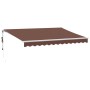 Automatic retractable awning with LED lights brown 350x250 cm by , Awnings - Ref: Foro24-3215378, Price: 472,86 €, Discount: %