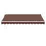 Toldo retráctil automático con luces LED marrón 350x250 cm de , Toldos - Ref: Foro24-3215378, Precio: 472,86 €, Descuento: %