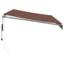 Automatic retractable awning with LED lights brown 350x250 cm by , Awnings - Ref: Foro24-3215378, Price: 472,86 €, Discount: %