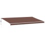 Automatic retractable awning with brown LED lights 600x300 cm by , Awnings - Ref: Foro24-3215386, Price: 792,33 €, Discount: %