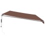 Toldo retráctil automático con luces LED marrón 600x300 cm de , Toldos - Ref: Foro24-3215386, Precio: 792,33 €, Descuento: %