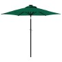 Garden umbrella with LED lights, green steel post, 225x225x212 cm. by , Umbrellas - Ref: Foro24-4005067, Price: 73,99 €, Disc...