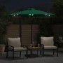 Garden umbrella with LED lights, green steel post, 225x225x212 cm. by , Umbrellas - Ref: Foro24-4005067, Price: 73,99 €, Disc...