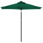 Garden umbrella with LED lights, green steel post, 225x225x212 cm. by , Umbrellas - Ref: Foro24-4005067, Price: 73,99 €, Disc...