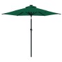 Garden umbrella with LED lights, green steel post, 225x225x212 cm. by , Umbrellas - Ref: Foro24-4005067, Price: 73,99 €, Disc...