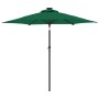 Garden umbrella with LED lights, green steel post, 225x225x212 cm. by , Umbrellas - Ref: Foro24-4005067, Price: 73,99 €, Disc...