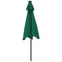 Garden umbrella with LED lights, green steel post, 225x225x212 cm. by , Umbrellas - Ref: Foro24-4005067, Price: 73,99 €, Disc...