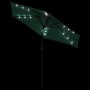 Garden umbrella with LED lights, green steel post, 225x225x212 cm. by , Umbrellas - Ref: Foro24-4005067, Price: 73,99 €, Disc...