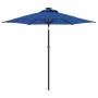 Garden umbrella with LED lights, steel post, blue, 225x225x212 cm. by , Umbrellas - Ref: Foro24-4005073, Price: 73,83 €, Disc...