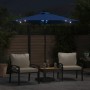 Garden umbrella with LED lights, steel post, blue, 225x225x212 cm. by , Umbrellas - Ref: Foro24-4005073, Price: 73,83 €, Disc...