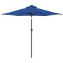 Garden umbrella with LED lights, steel post, blue, 225x225x212 cm. by , Umbrellas - Ref: Foro24-4005073, Price: 73,83 €, Disc...