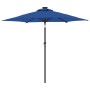 Garden umbrella with LED lights, steel post, blue, 225x225x212 cm. by , Umbrellas - Ref: Foro24-4005073, Price: 73,83 €, Disc...