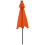 Garden umbrella with LED lights, steel pole, terracotta color, 225x225x212 cm. by , Umbrellas - Ref: Foro24-4005071, Price: 7...