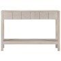 Solid white mango wood console table 110x35x75 cm by , Side tables - Ref: Foro24-4009375, Price: 201,59 €, Discount: %