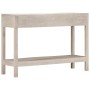 Solid white mango wood console table 110x35x75 cm by , Side tables - Ref: Foro24-4009375, Price: 201,59 €, Discount: %