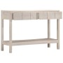 Solid white mango wood console table 110x35x75 cm by , Side tables - Ref: Foro24-4009375, Price: 201,59 €, Discount: %