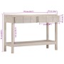 Solid white mango wood console table 110x35x75 cm by , Side tables - Ref: Foro24-4009375, Price: 201,59 €, Discount: %