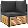 Garden sofa set with 5 pieces, solid acacia wood, and cushions. by , Garden sets - Ref: Foro24-3214890, Price: 670,81 €, Disc...