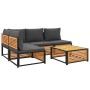 Garden sofa set with 5 pieces, solid acacia wood, and cushions. by , Garden sets - Ref: Foro24-3214901, Price: 603,68 €, Disc...